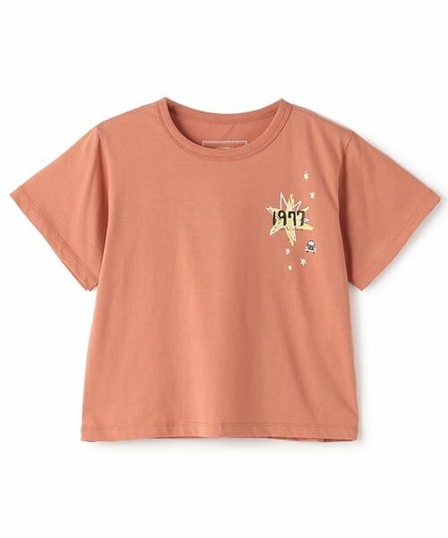 and D.petitmain / アンドディー. プティマイン Tシャツ | 【綿100%】【365D.】アソートグラフィック半T（ライト オレンジ）