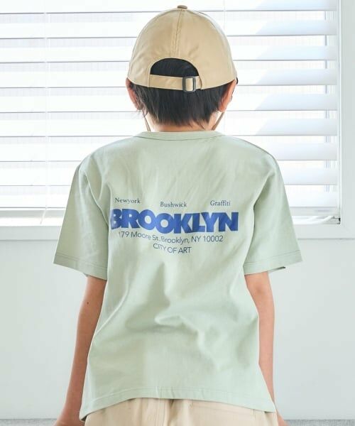 and D.petitmain / アンドディー. プティマイン Tシャツ | 【綿100%】【365D.】アソートグラフィック半T（薄カーキ）