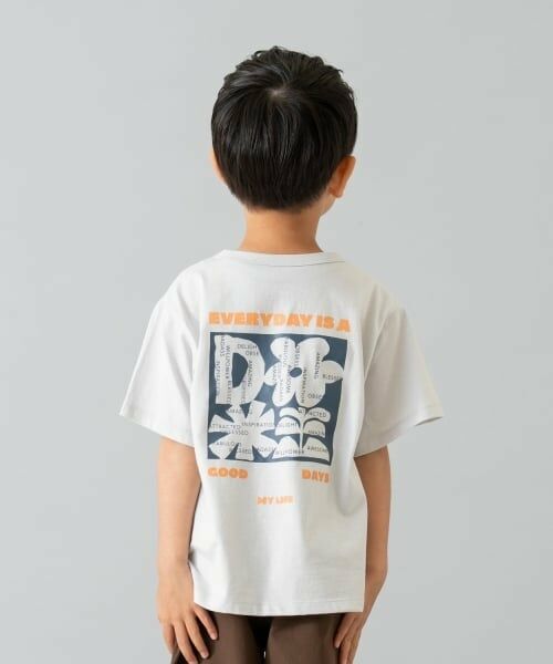 and D.petitmain / アンドディー. プティマイン Tシャツ | 【綿100%】【365D.】アソートグラフィック半T（ライト グレー）