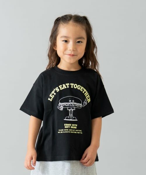 and D.petitmain / アンドディー. プティマイン Tシャツ | ［大人気につき再入荷！］【綿100%】【365D.】OFUZAKEグラフィックワイド半T（黒）