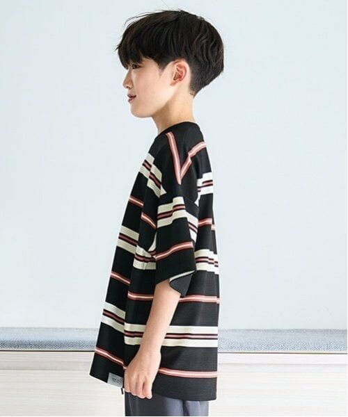 and D.petitmain / アンドディー. プティマイン Tシャツ | リップルボーダービッグ半T | 詳細1