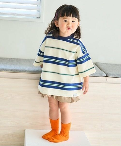 and D.petitmain / アンドディー. プティマイン Tシャツ | リップルボーダービッグ半T | 詳細4