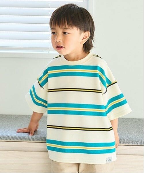 and D.petitmain / アンドディー. プティマイン Tシャツ | リップルボーダービッグ半T（ターコ）