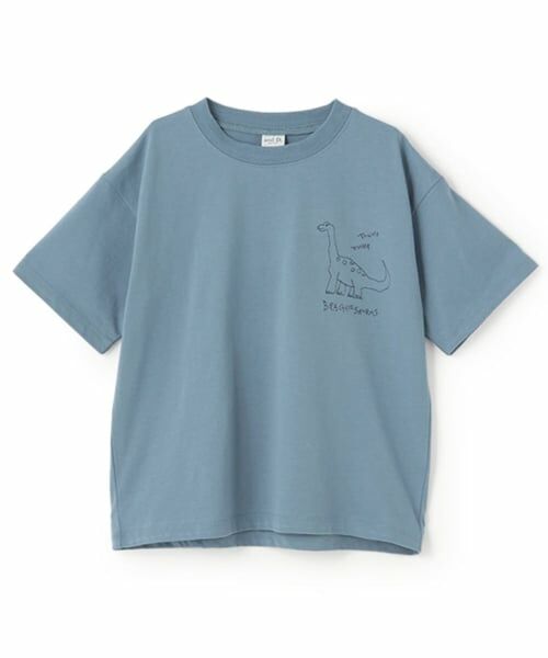 and D.petitmain / アンドディー. プティマイン Tシャツ | 【綿100%】恐竜ステッチ刺しゅうワイド半T | 詳細16
