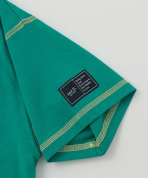 and D.petitmain / アンドディー. プティマイン Tシャツ | 【綿100%】配色ステッチビッグ半T | 詳細15