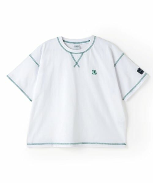 and D.petitmain / アンドディー. プティマイン Tシャツ | 【綿100%】配色ステッチビッグ半T | 詳細20