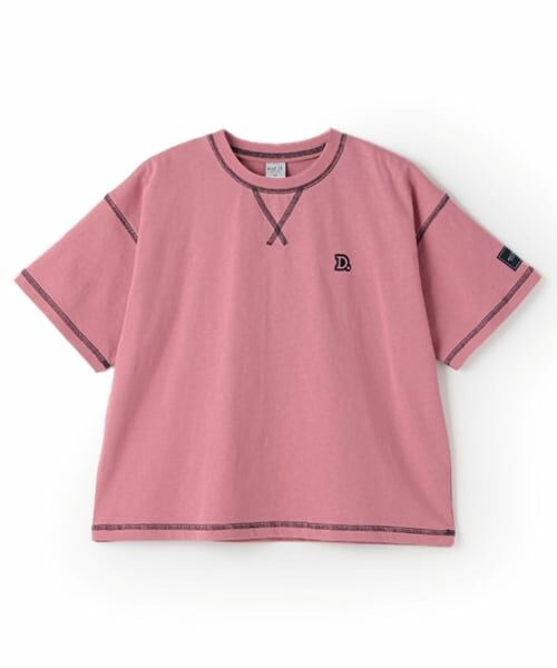 and D.petitmain / アンドディー. プティマイン Tシャツ | 【綿100%】配色ステッチビッグ半T | 詳細21