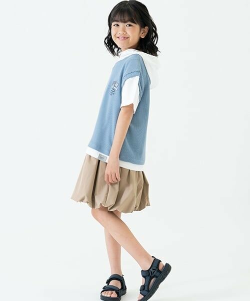 and D.petitmain / アンドディー. プティマイン パーカー | ベストレイヤード半袖パーカー | 詳細4