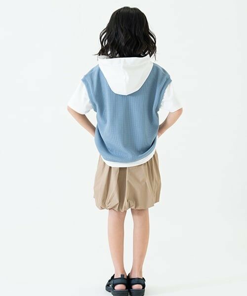 and D.petitmain / アンドディー. プティマイン パーカー | ベストレイヤード半袖パーカー | 詳細5