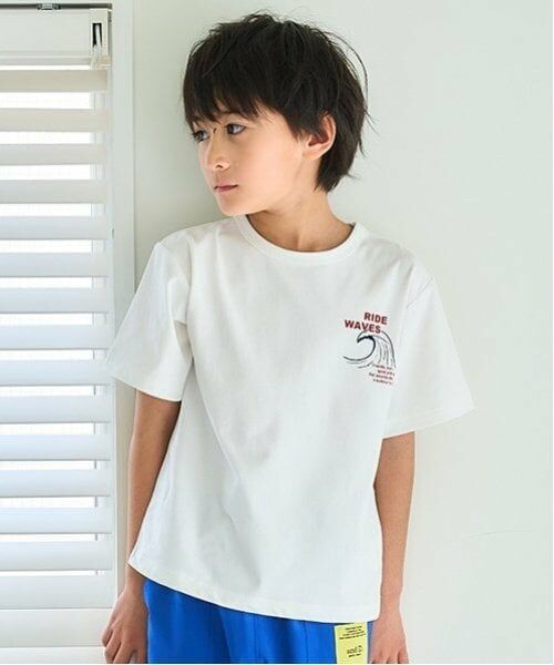 and D.petitmain / アンドディー. プティマイン Tシャツ | 【水陸両用】アソートSUMMERプリント半T（白）