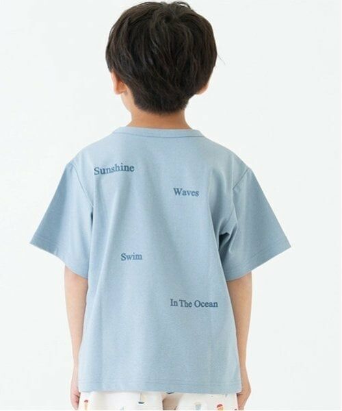 and D.petitmain / アンドディー. プティマイン Tシャツ | 【水陸両用】アソートSUMMERプリント半T（サックス）