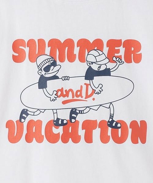 and D.petitmain / アンドディー. プティマイン Tシャツ | ［大人気につき再入荷！］【綿100%】【365D.】夏満喫プリントワイド半T | 詳細16