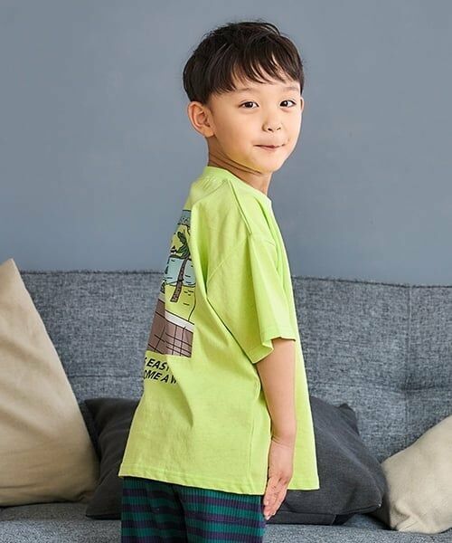 and D.petitmain / アンドディー. プティマイン Tシャツ | ［大人気につき再入荷！］【綿100%】【365D.】夏満喫プリントワイド半T | 詳細2