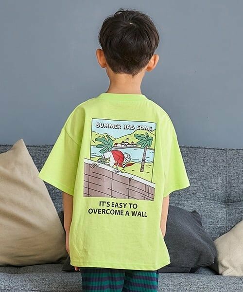 and D.petitmain / アンドディー. プティマイン Tシャツ | ［大人気につき再入荷！］【綿100%】【365D.】夏満喫プリントワイド半T | 詳細4