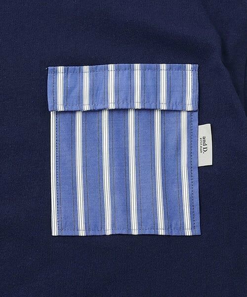and D.petitmain / アンドディー. プティマイン Tシャツ | シャツレイヤード風ビッグ半T | 詳細10
