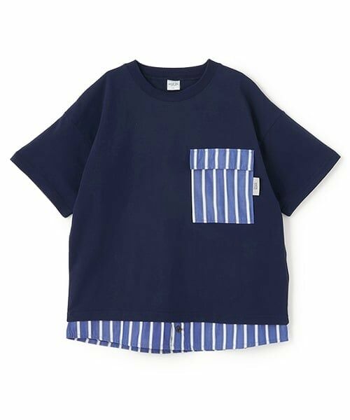 and D.petitmain / アンドディー. プティマイン Tシャツ | シャツレイヤード風ビッグ半T | 詳細18