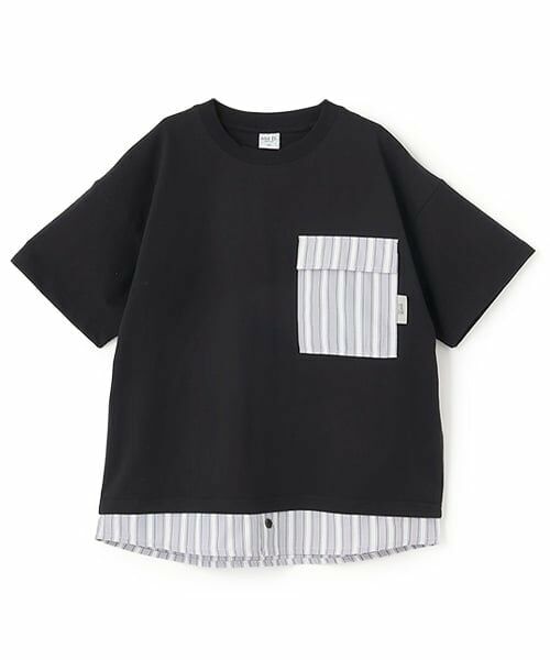 and D.petitmain / アンドディー. プティマイン Tシャツ | シャツレイヤード風ビッグ半T | 詳細19