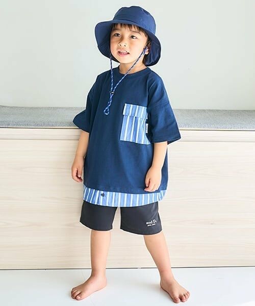 and D.petitmain / アンドディー. プティマイン Tシャツ | シャツレイヤード風ビッグ半T | 詳細4