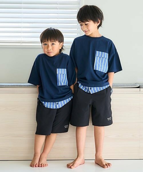 and D.petitmain / アンドディー. プティマイン Tシャツ | シャツレイヤード風ビッグ半T | 詳細5