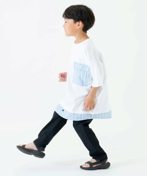 and D.petitmain / アンドディー. プティマイン Tシャツ | シャツレイヤード風ビッグ半T | 詳細6