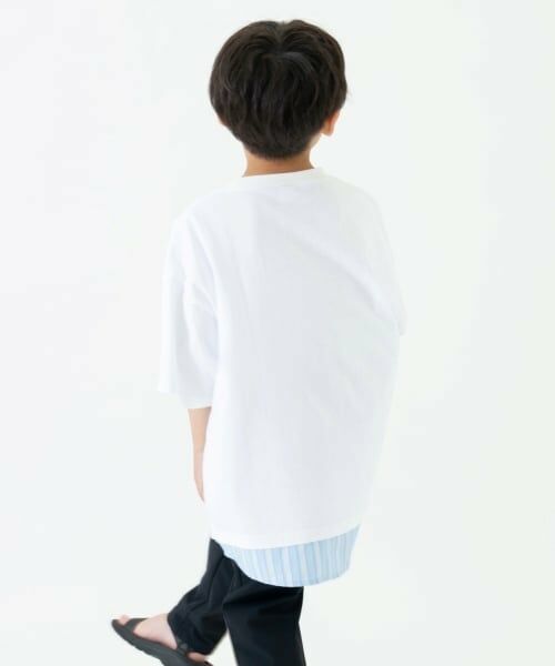 and D.petitmain / アンドディー. プティマイン Tシャツ | シャツレイヤード風ビッグ半T | 詳細7