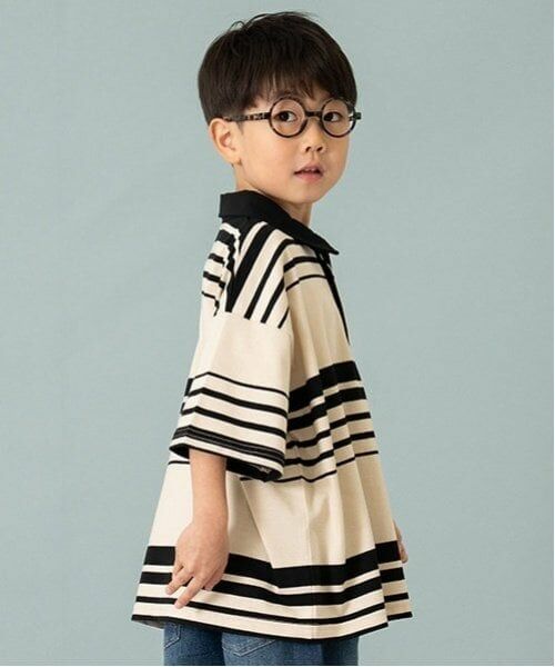 and D.petitmain / アンドディー. プティマイン Tシャツ | 【親子リンク】Kids衿つきラガー半T | 詳細5