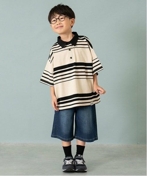 and D.petitmain / アンドディー. プティマイン Tシャツ | 【親子リンク】Kids衿つきラガー半T | 詳細7