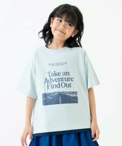 and D.petitmain / アンドディー. プティマイン Tシャツ | 【綿100%】【親子リンク】Kids裾レイヤードワイド半T