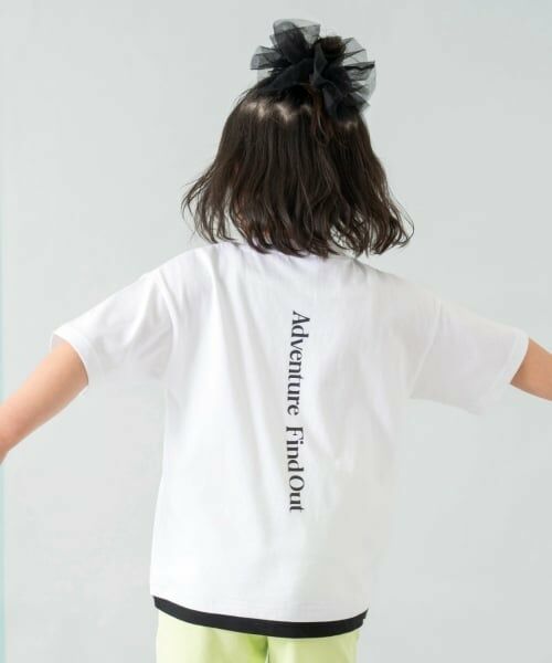 and D.petitmain / アンドディー. プティマイン Tシャツ | 【綿100%】【親子リンク】Kids裾レイヤードワイド半T | 詳細1