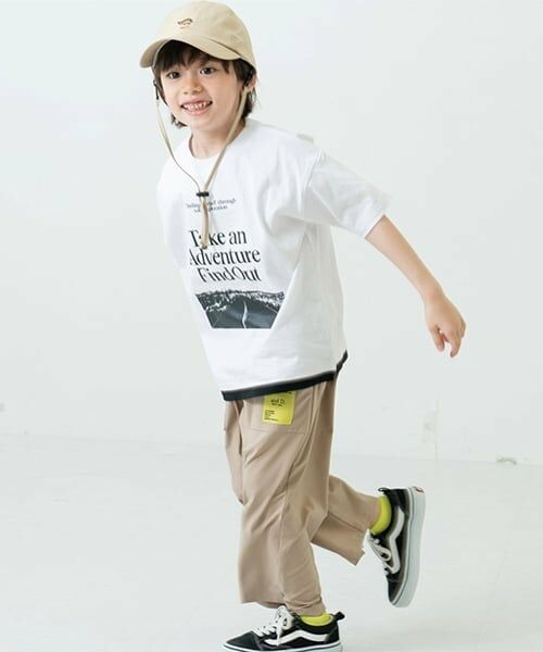 and D.petitmain / アンドディー. プティマイン Tシャツ | 【綿100%】【親子リンク】Kids裾レイヤードワイド半T | 詳細10