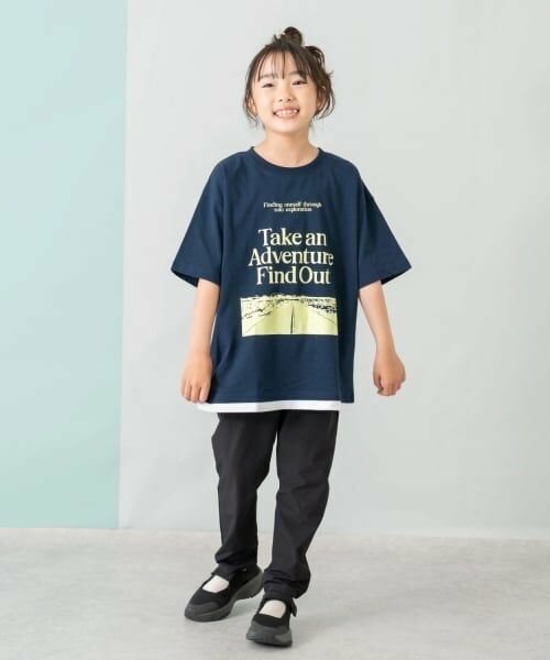 and D.petitmain / アンドディー. プティマイン Tシャツ | 【綿100%】【親子リンク】Kids裾レイヤードワイド半T | 詳細14