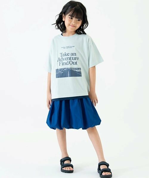 and D.petitmain / アンドディー. プティマイン Tシャツ | 【綿100%】【親子リンク】Kids裾レイヤードワイド半T | 詳細17