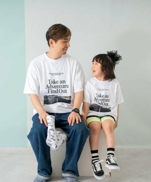 and D.petitmain / アンドディー. プティマイン Tシャツ | 【綿100%】【親子リンク】Kids裾レイヤードワイド半T | 詳細4
