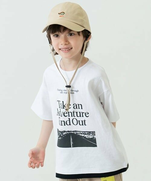 and D.petitmain / アンドディー. プティマイン Tシャツ | 【綿100%】【親子リンク】Kids裾レイヤードワイド半T | 詳細9