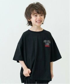 and D.petitmain / アンドディー. プティマイン Tシャツ | 【綿100%】【親子リンク】Kidsロゴ刺しゅうビッグ半T