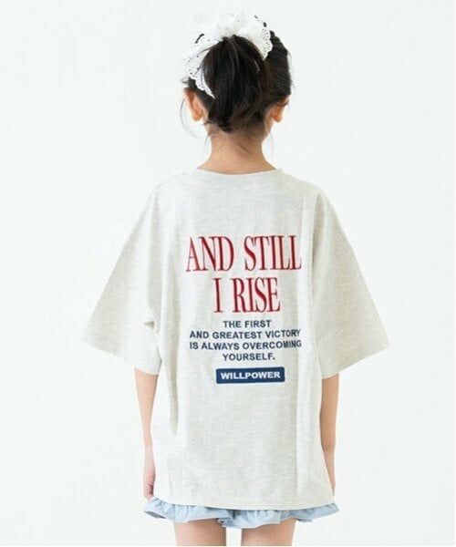 and D.petitmain / アンドディー. プティマイン Tシャツ | 【綿100%】【親子リンク】Kidsロゴ刺しゅうビッグ半T | 詳細1