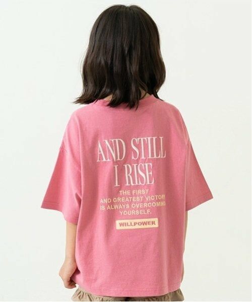 and D.petitmain / アンドディー. プティマイン Tシャツ | 【綿100%】【親子リンク】Kidsロゴ刺しゅうビッグ半T | 詳細3