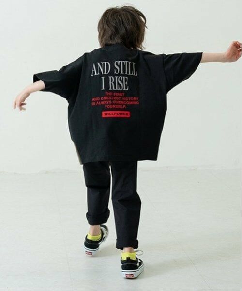 and D.petitmain / アンドディー. プティマイン Tシャツ | 【綿100%】【親子リンク】Kidsロゴ刺しゅうビッグ半T | 詳細5