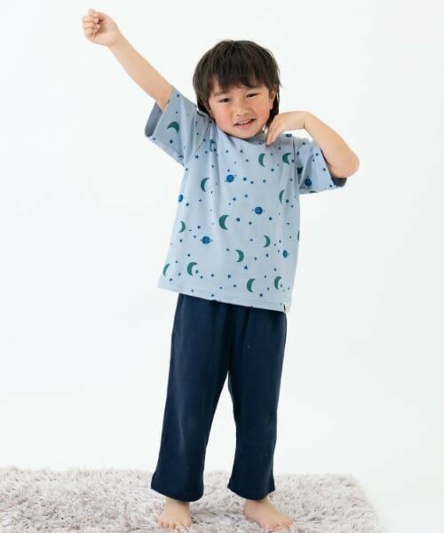 and D.petitmain / アンドディー. プティマイン ルームウェア | 【ワンマイルウェア】柄アソートスムースパジャマ（サックス）