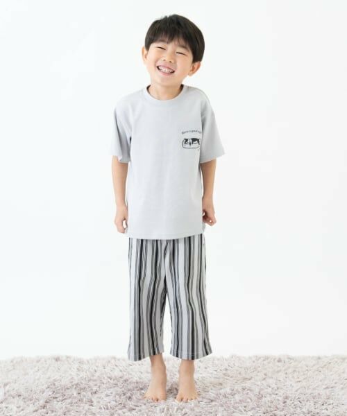 and D.petitmain / アンドディー. プティマイン ルームウェア | 【ワンマイルウェア】柄アソートスムースパジャマ（ライト グレー）