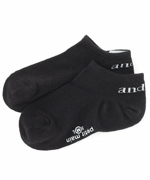 and D.petitmain / アンドディー. プティマイン ソックス | 【脱げにくい】１分丈ソックス/靴下（黒）