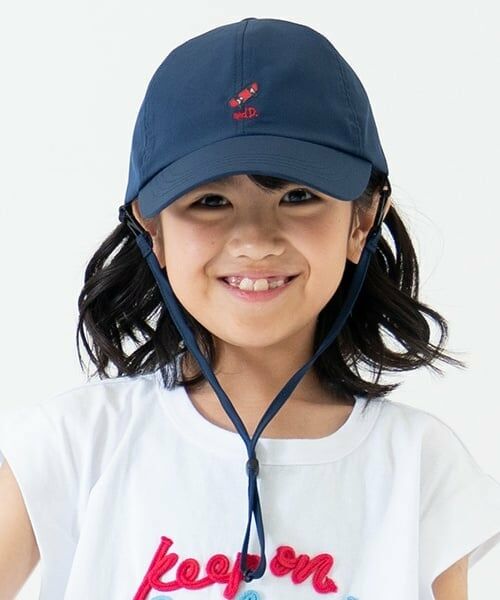 and D.petitmain / アンドディー. プティマイン キャップ | コード付き刺繍CAP（紺）