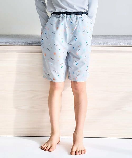 and D.petitmain / アンドディー. プティマイン 水着・スイムグッズ | 【SWIM】ダブルウエストスイムハーフパンツ（ライト グレー）