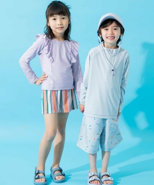 and D.petitmain / アンドディー. プティマイン 水着・スイムグッズ | 【SWIM】ハーフジップラッシュガード | 詳細17