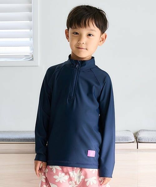 and D.petitmain / アンドディー. プティマイン 水着・スイムグッズ | 【SWIM】ハーフジップラッシュガード | 詳細9