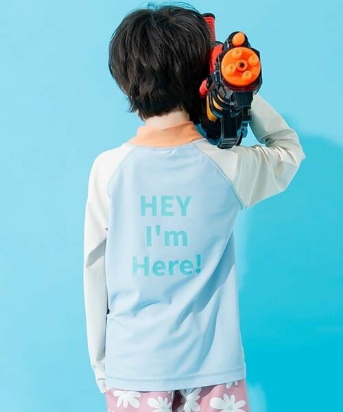 and D.petitmain / アンドディー. プティマイン 水着・スイムグッズ | 【SWIM】ハーフジップラッシュガード（ライト ブルー）