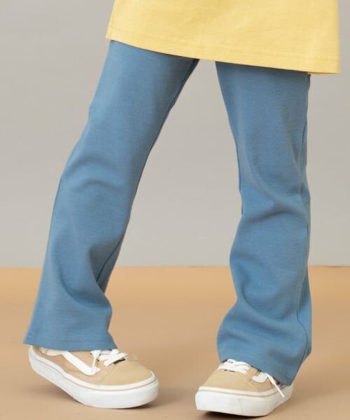 and D.petitmain / アンドディー. プティマイン レギンス・スパッツ | 【365D.】防汚フライスフレアレギンス (ブルー)