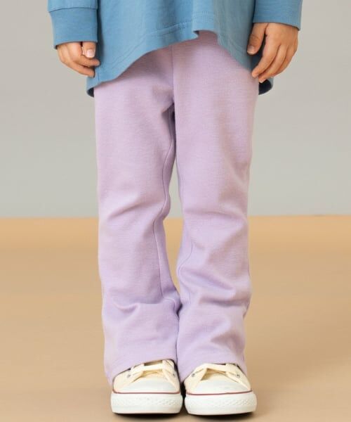 and D.petitmain / アンドディー. プティマイン レギンス・スパッツ | 【365D.】防汚フライスフレアレギンス (ラベンダー)