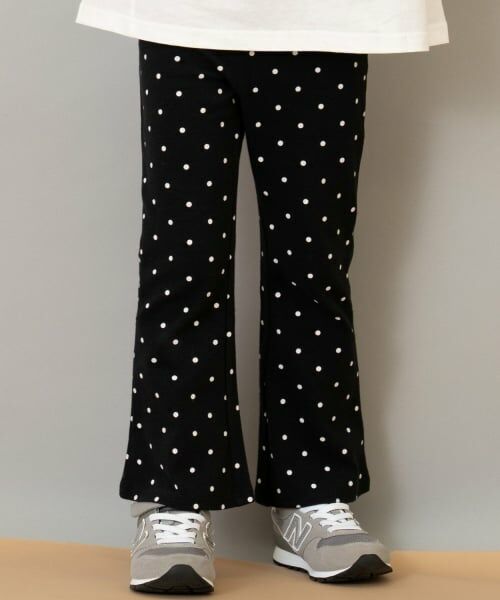 and D.petitmain / アンドディー. プティマイン レギンス・スパッツ | 【365D.】防汚フライスフレアレギンス (ドット)