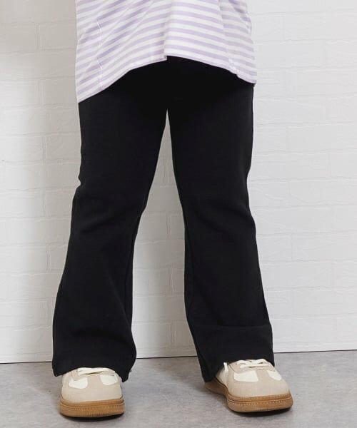 and D.petitmain / アンドディー. プティマイン レギンス・スパッツ | 【365D.】防汚フライスフレアレギンス (黒)